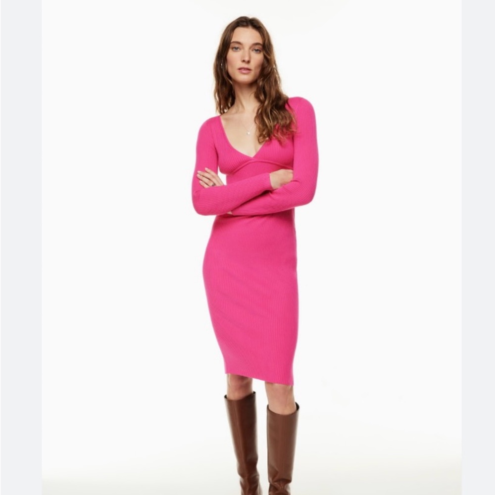 Wilfred Fuchsia Long Sleeve Dress